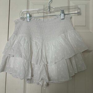 Mustard Seed White Flowy Mini Skirt